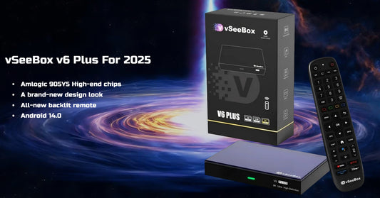 vSeeBox V6 Plus 8K streaming box retail packaging