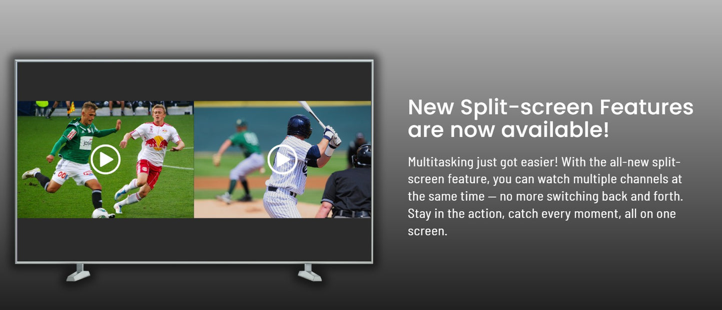 vSeeBox V6 Plus 8K streaming box split-screen feature